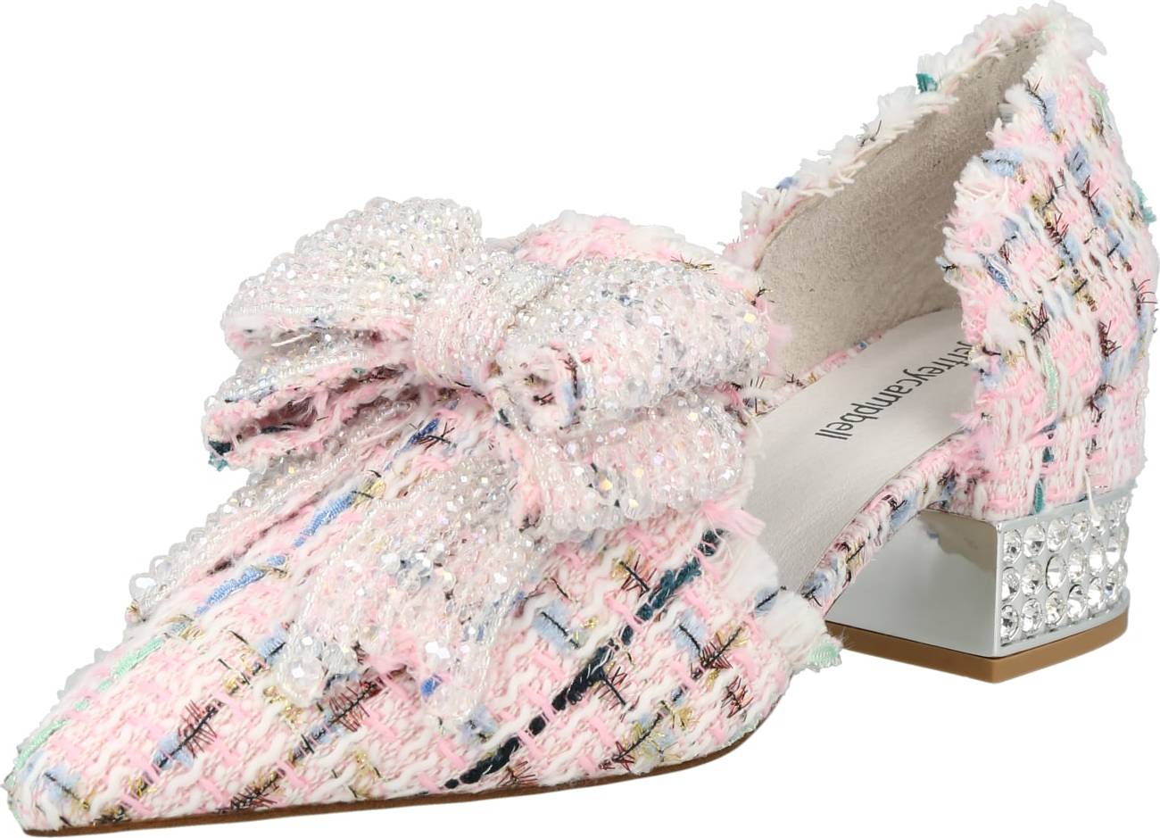 Jeffrey Campbell Lodičky 'VALENTI' krémová / nebeská modř / zlatá / růžová