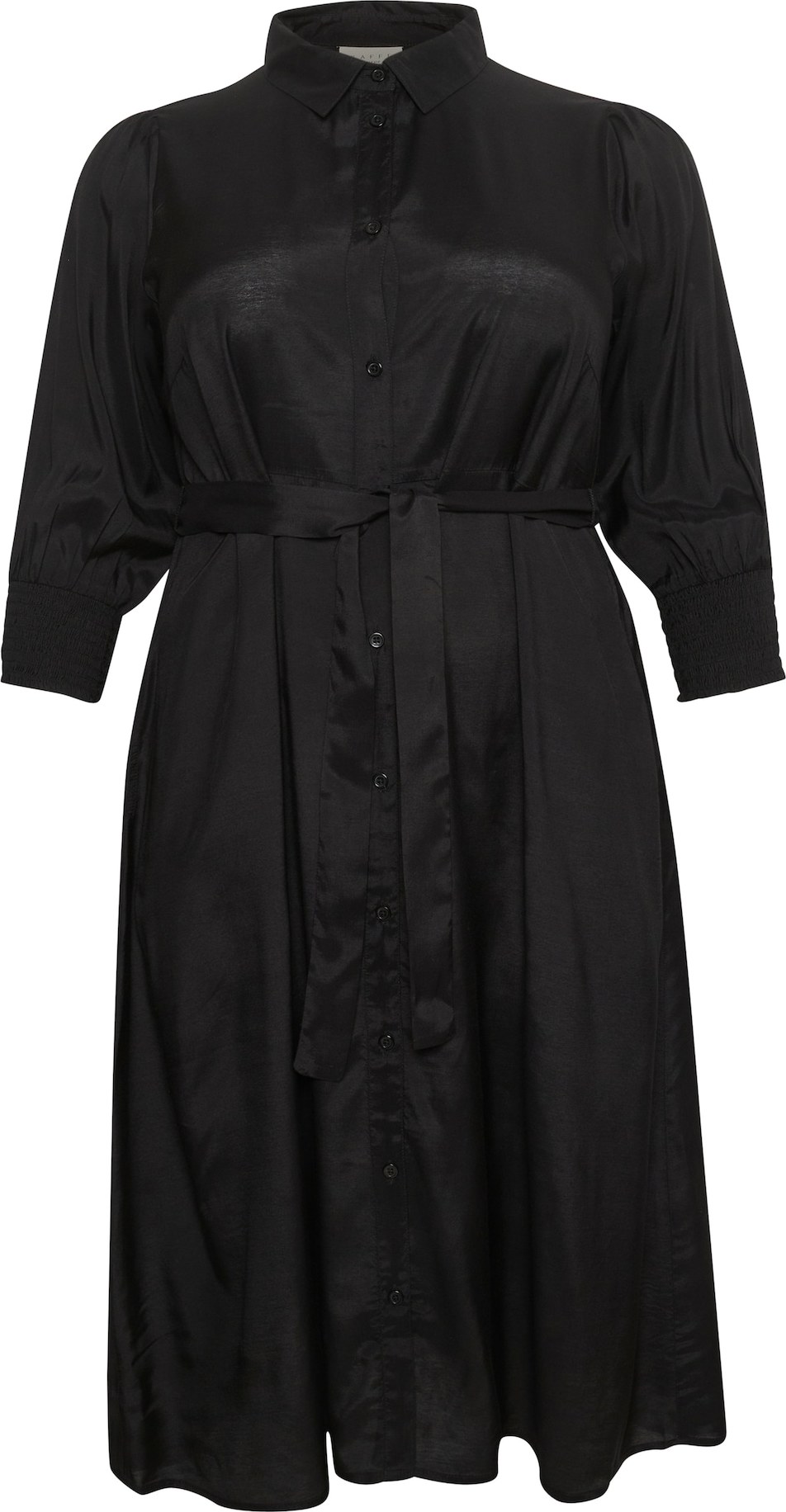 KAFFE CURVE Košilové šaty 'Cemina' černá