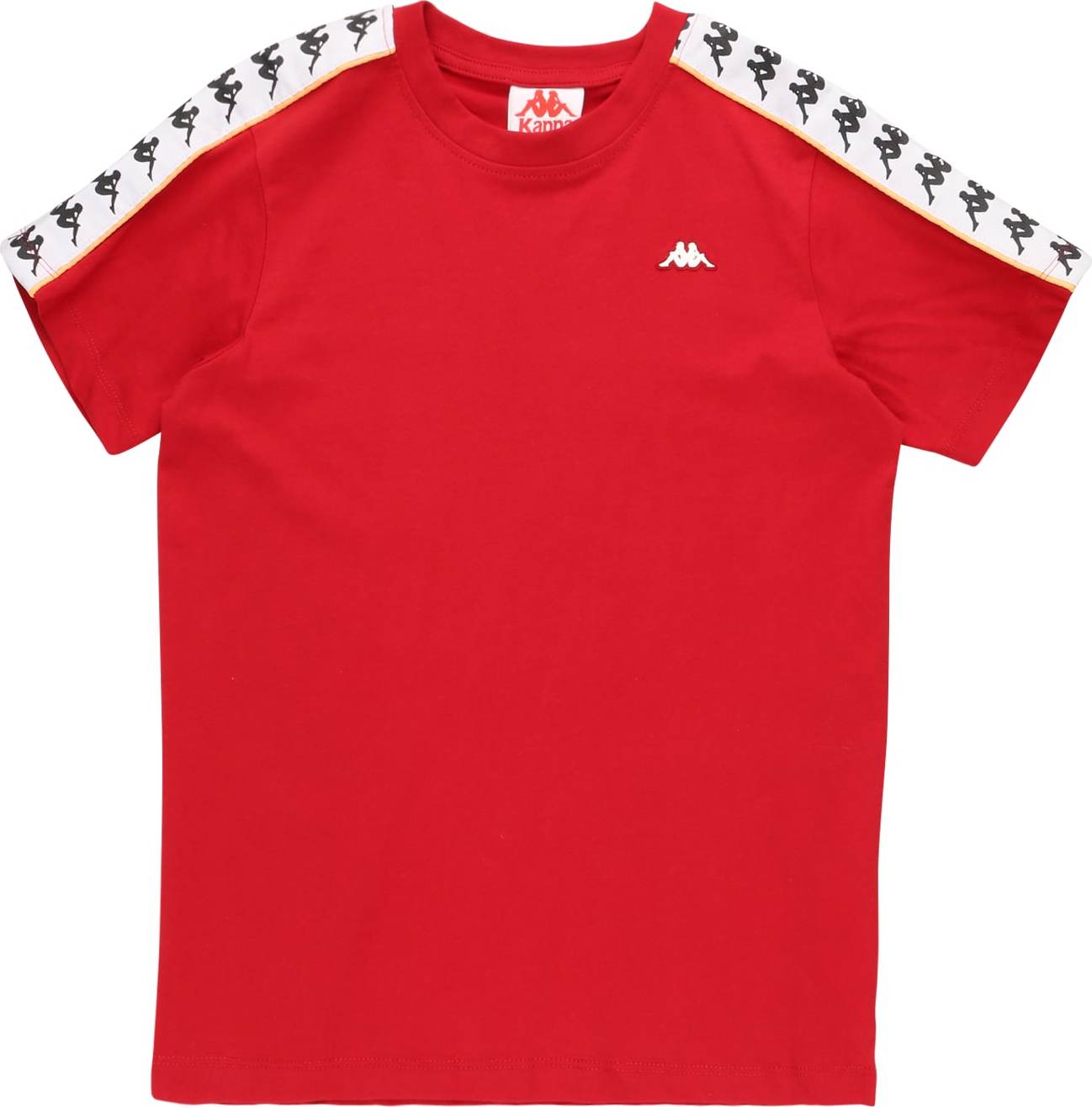 KAPPA Tričko 'Hanno' tmavě šedá / broskvová / červený melír / bílá