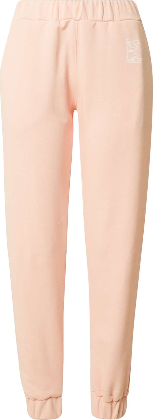 KENDALL + KYLIE Kalhoty světle růžová / bílá