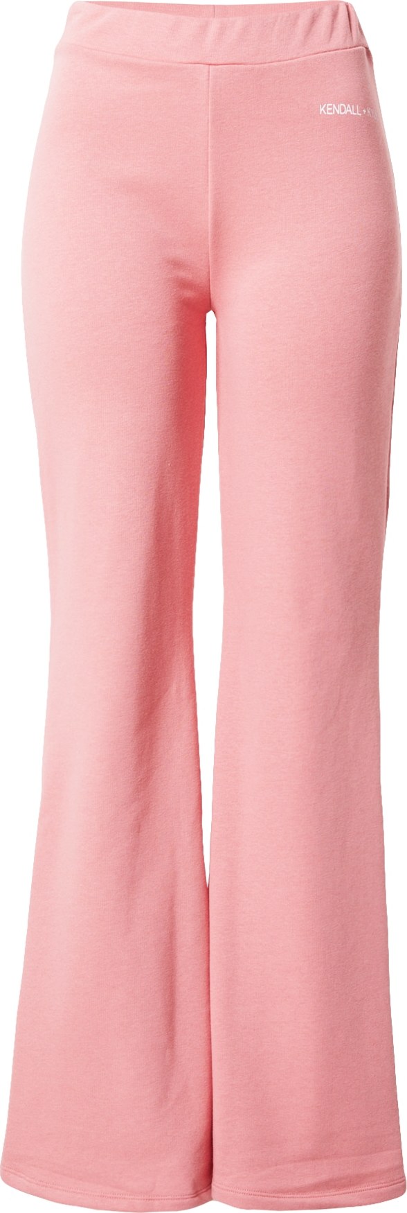 KENDALL + KYLIE Kalhoty světle růžová / bílá