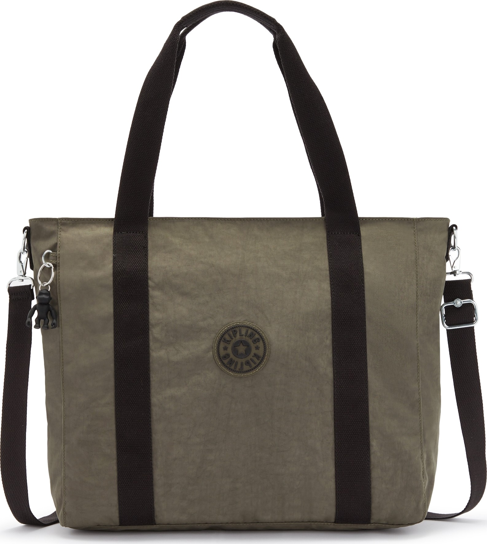 KIPLING Nákupní taška 'Asseni' khaki / černá