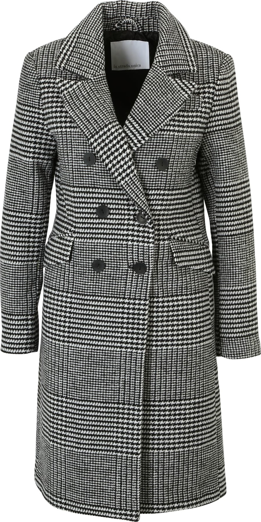 LA STRADA UNICA Přechodný kabát černá / bílá