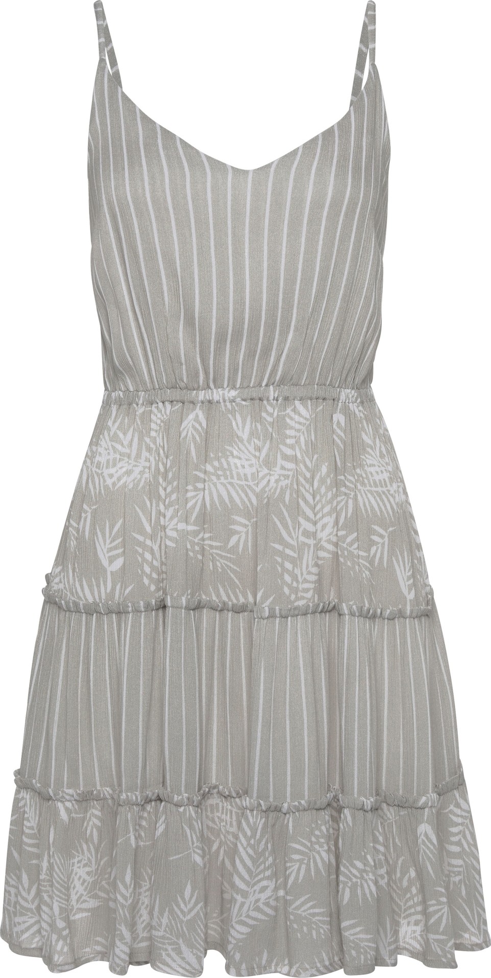 LASCANA Letní šaty olivová / bílá