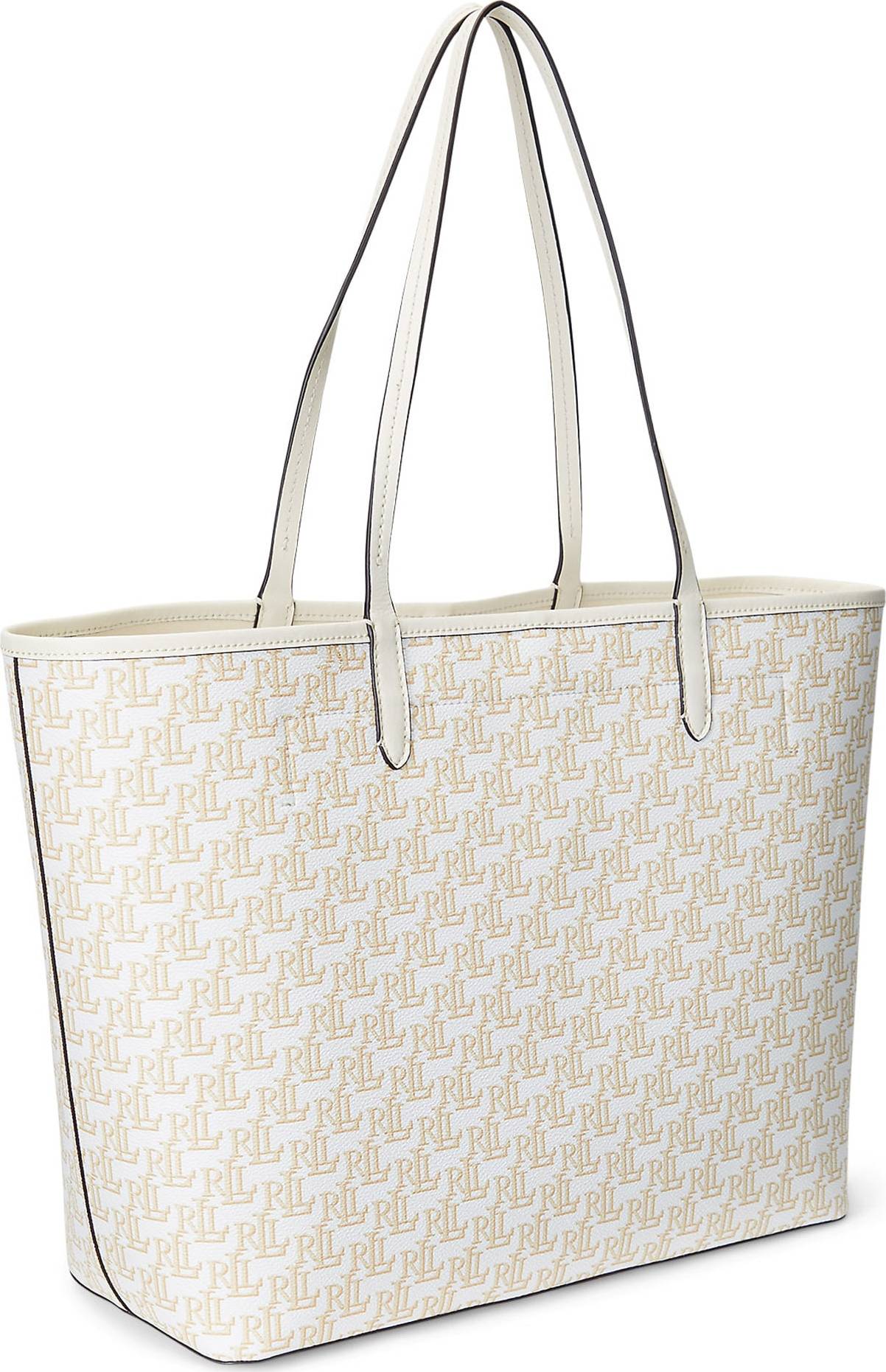 Lauren Ralph Lauren Nákupní taška 'COLLINS' světle béžová / bílá
