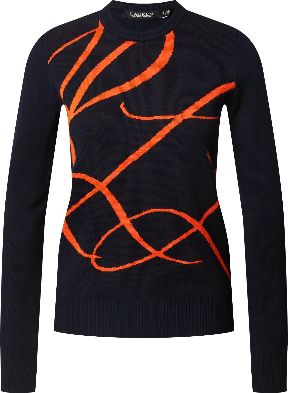 Lauren Ralph Lauren Svetr 'Janitra' námořnická modř / oranžová