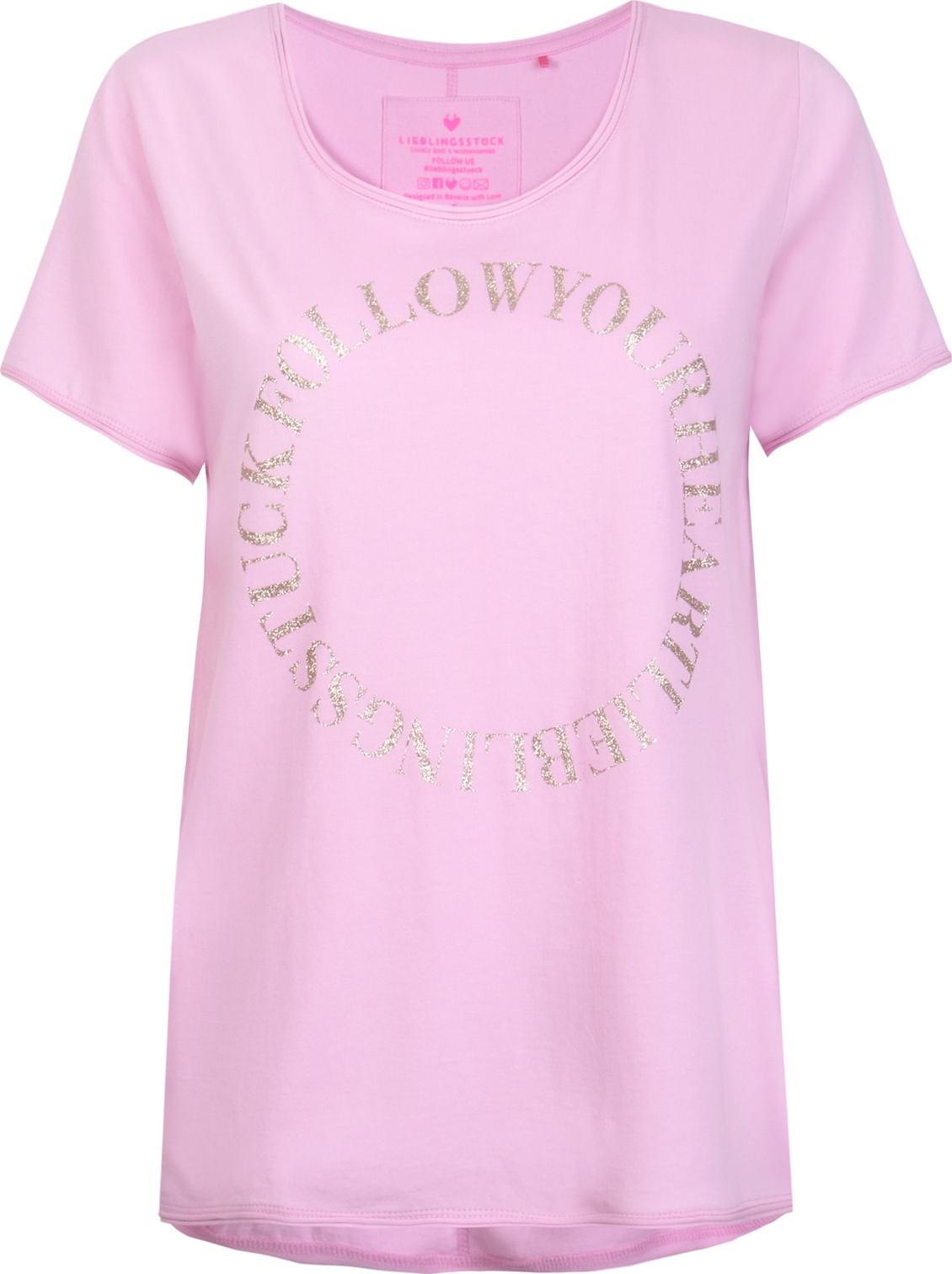 LIEBLINGSSTÜCK Tričko 'Cia' zlatá / růžová