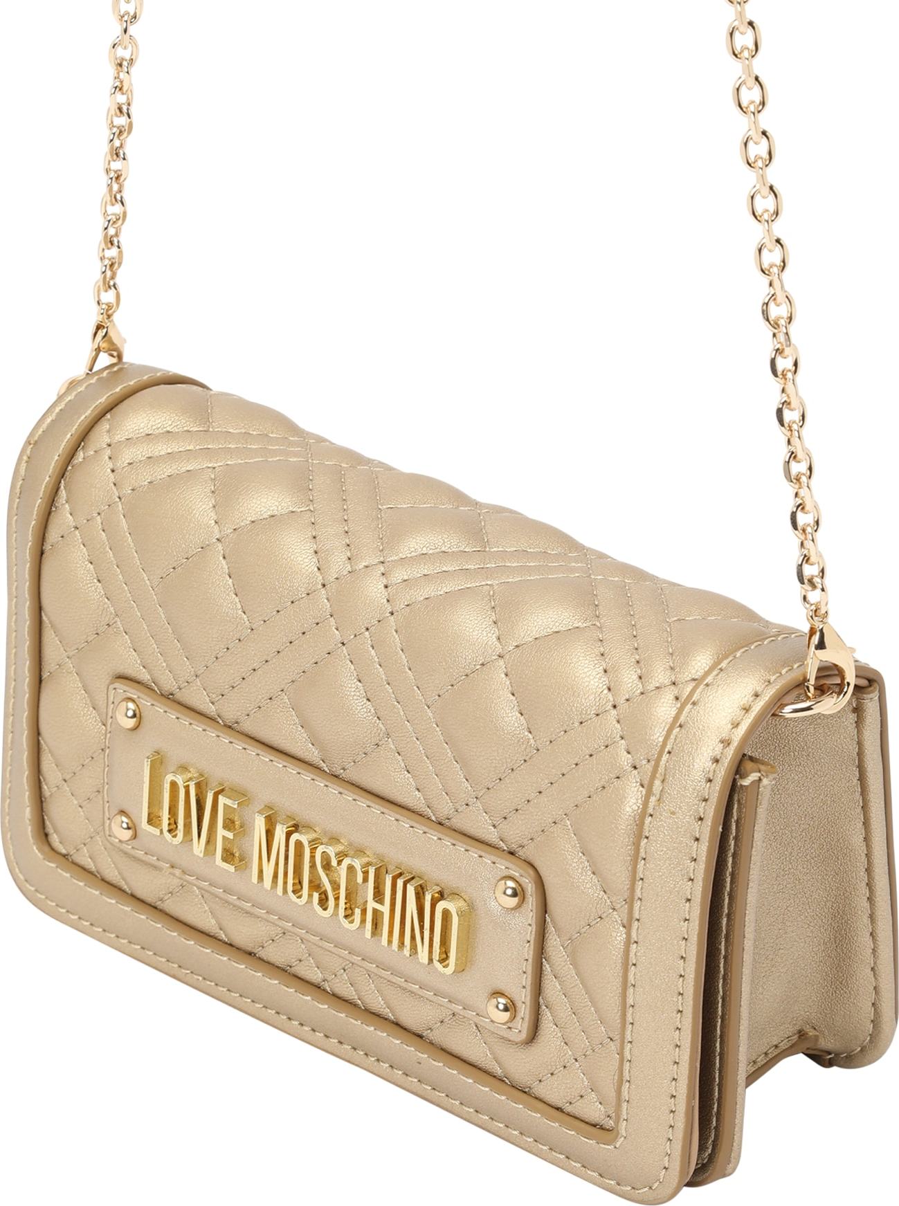 Love Moschino Taška přes rameno zlatá