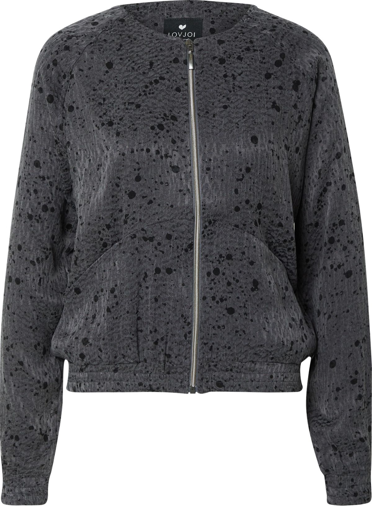 LOVJOI Přechodná bunda 'BOCA' tmavě šedá / černá