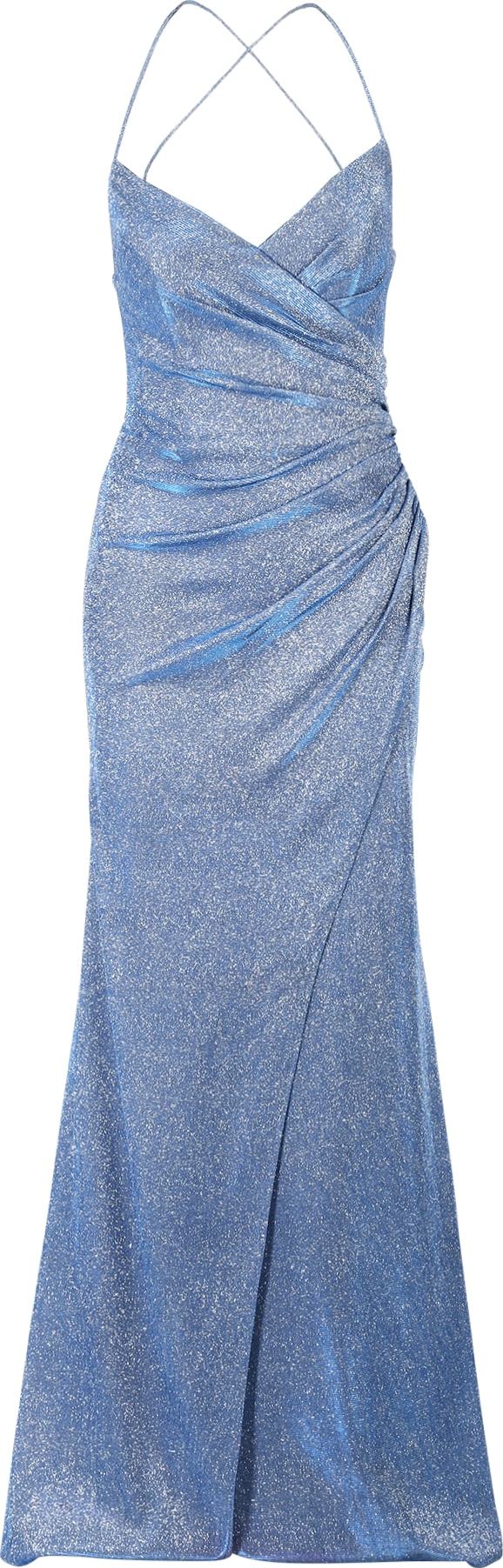 LUXUAR Společenské šaty modrá / stříbrná