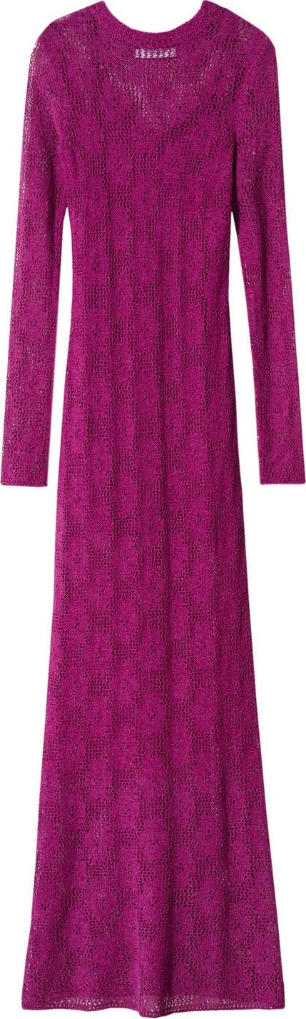 MANGO Úpletové šaty 'Margarit' fuchsiová