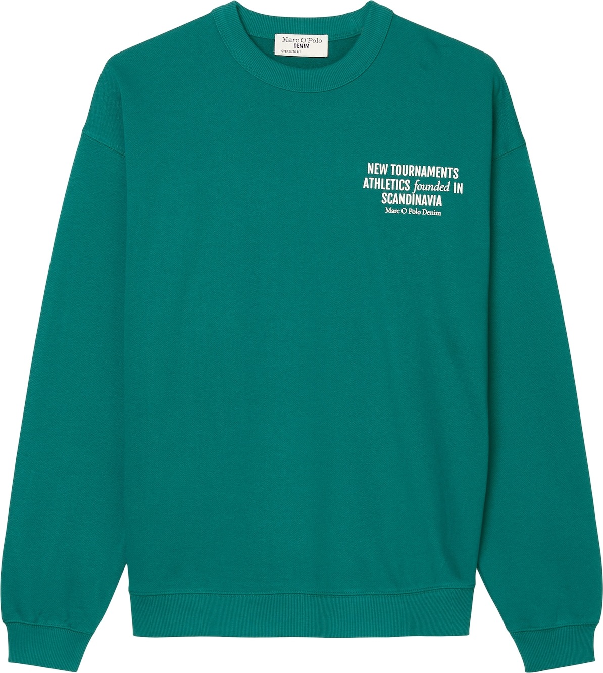 Marc O'Polo DENIM Mikina světlemodrá / smaragdová / světle zelená / bílá