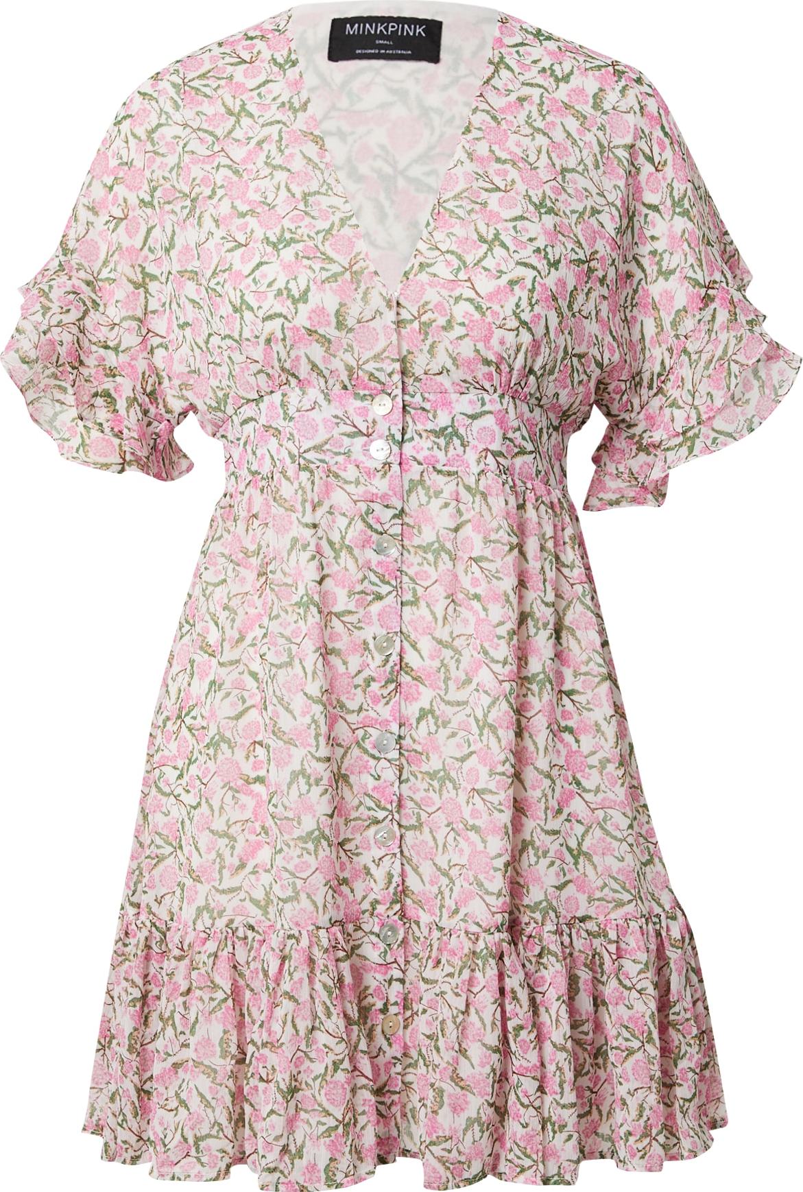 MINKPINK Košilové šaty 'LIBERTY' mix barev / bílá