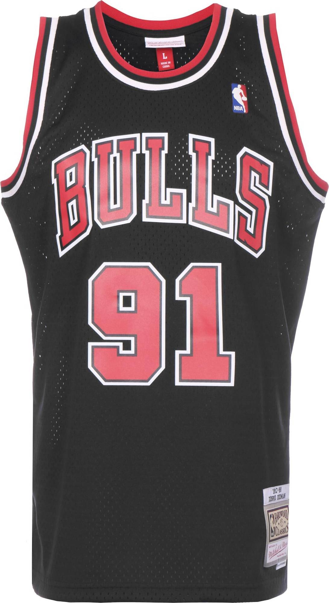 Mitchell & Ness Tričko 'Dennis Rodman' červená / černá / bílá
