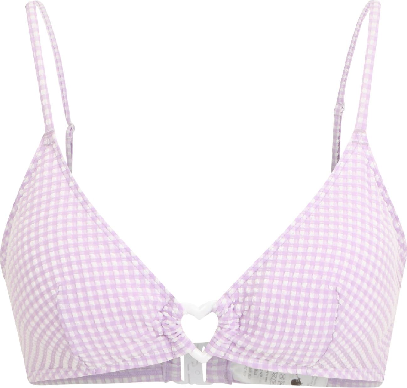 Monki Horní díl plavek pastelová fialová / bílá