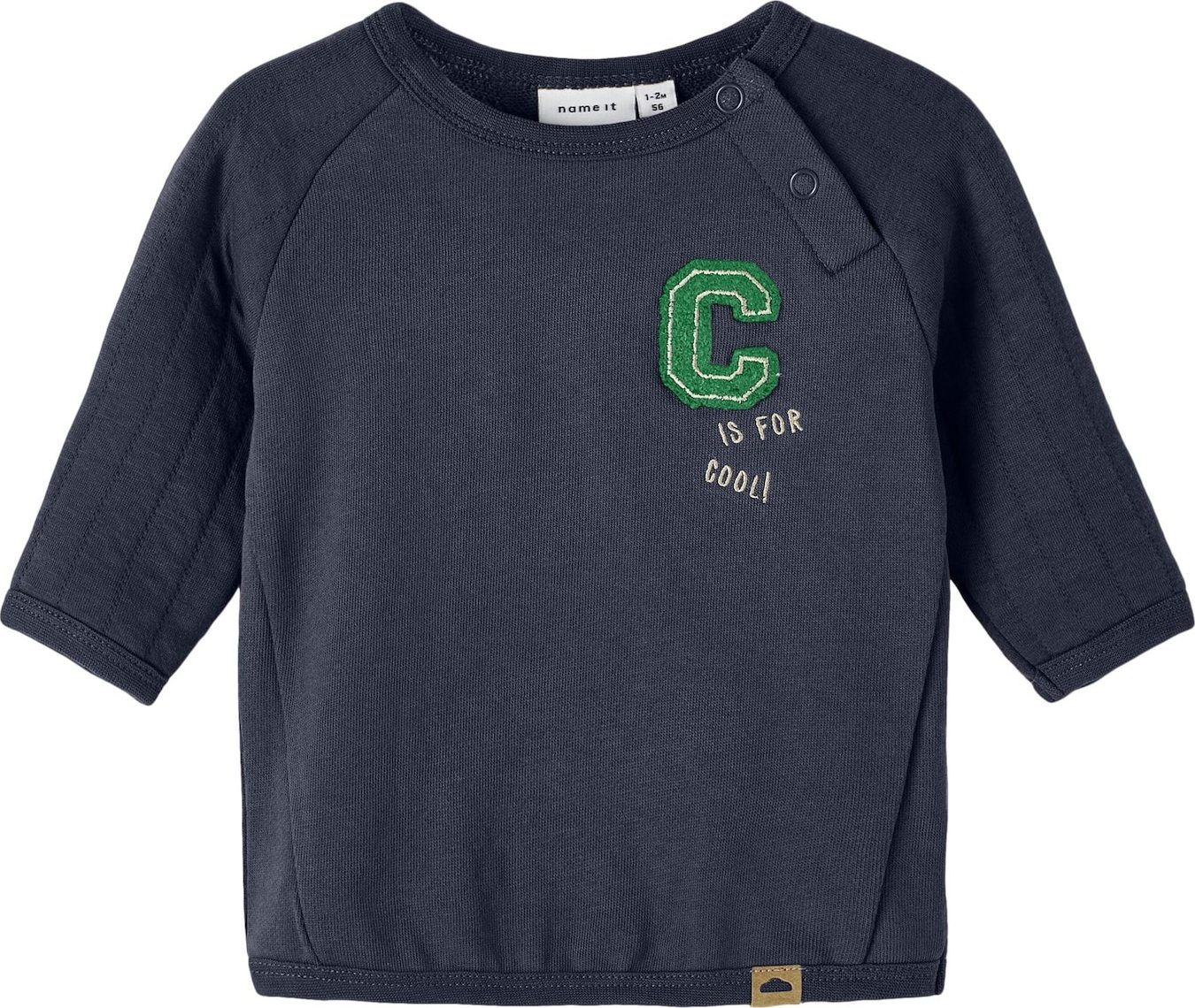 NAME IT Mikina 'LUSSO' krémová / noční modrá / trávově zelená