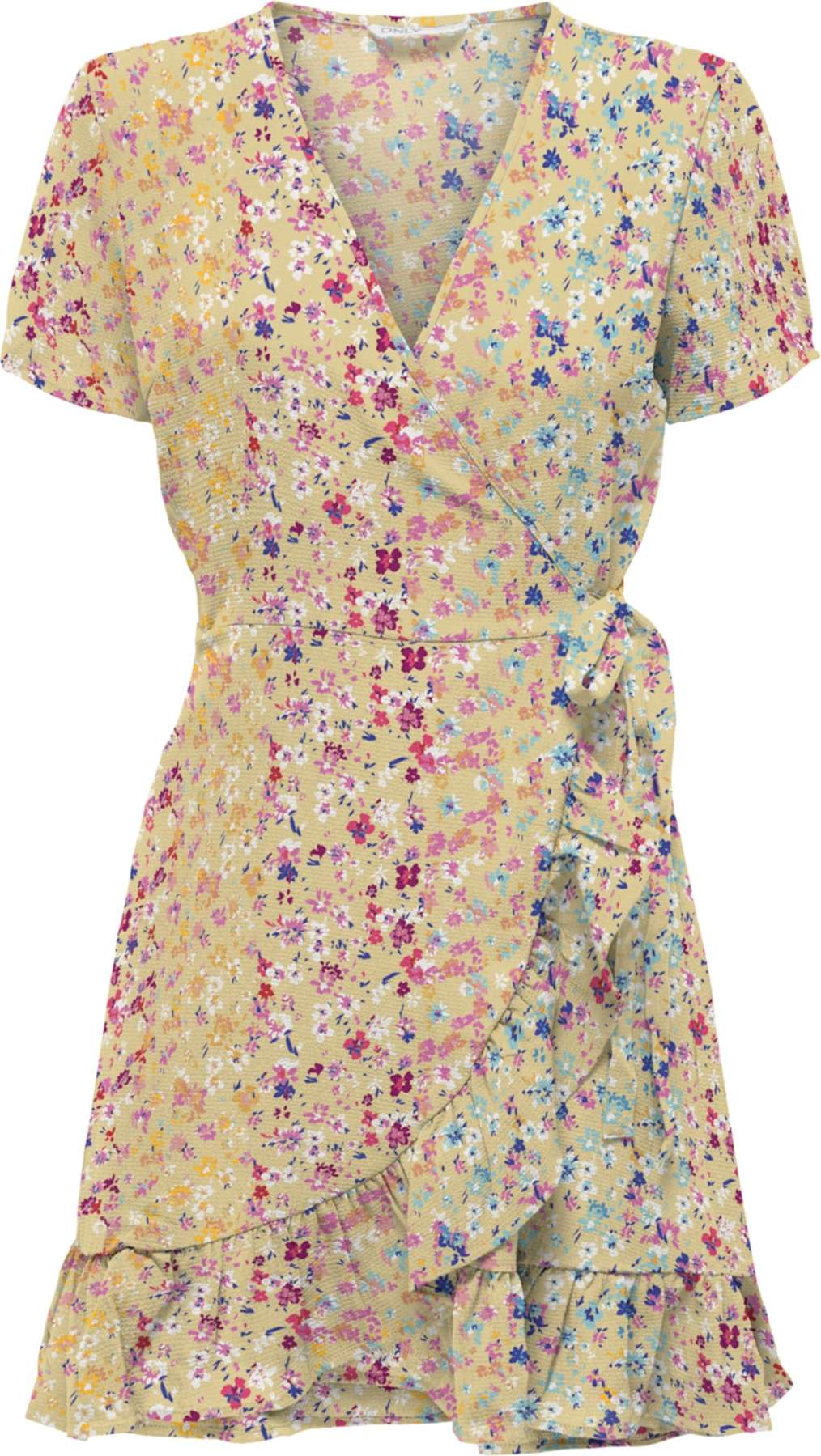 ONLY Šaty 'MARLIE' žlutá / pastelově žlutá / fialová / bílá