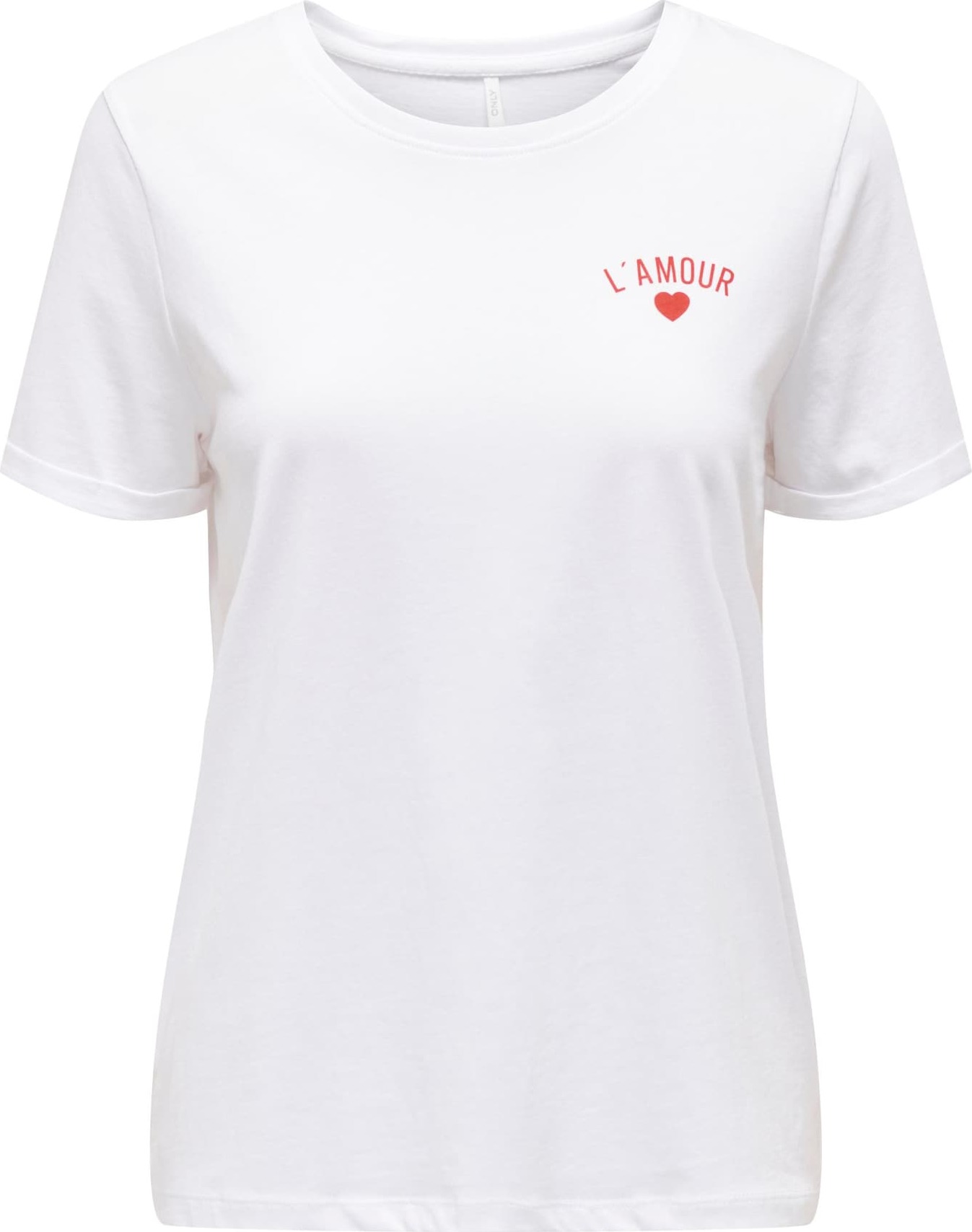 ONLY Tričko 'GWEN' červená / bílá