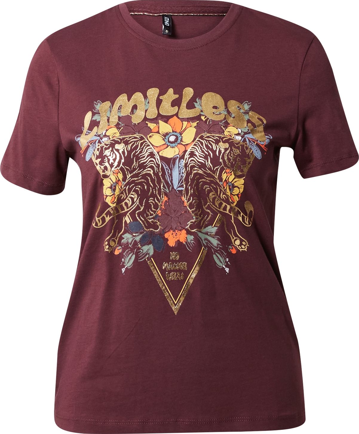 ONLY Tričko 'TANIA' žlutá / zlatá / oranžová / tmavě červená