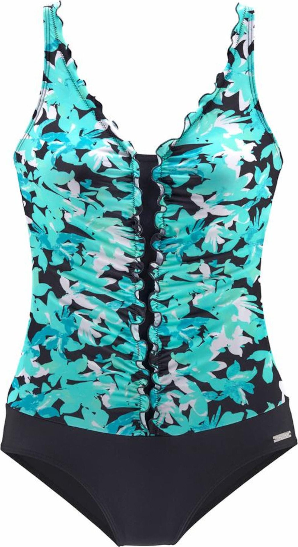 PETITE FLEUR Plavky tyrkysová / černá