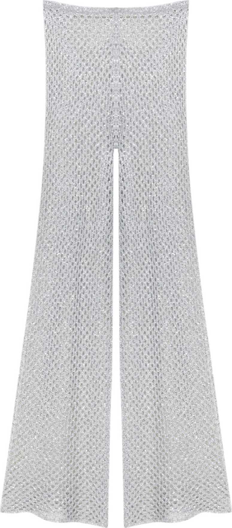 Pull&Bear Kalhoty světle šedá / stříbrná