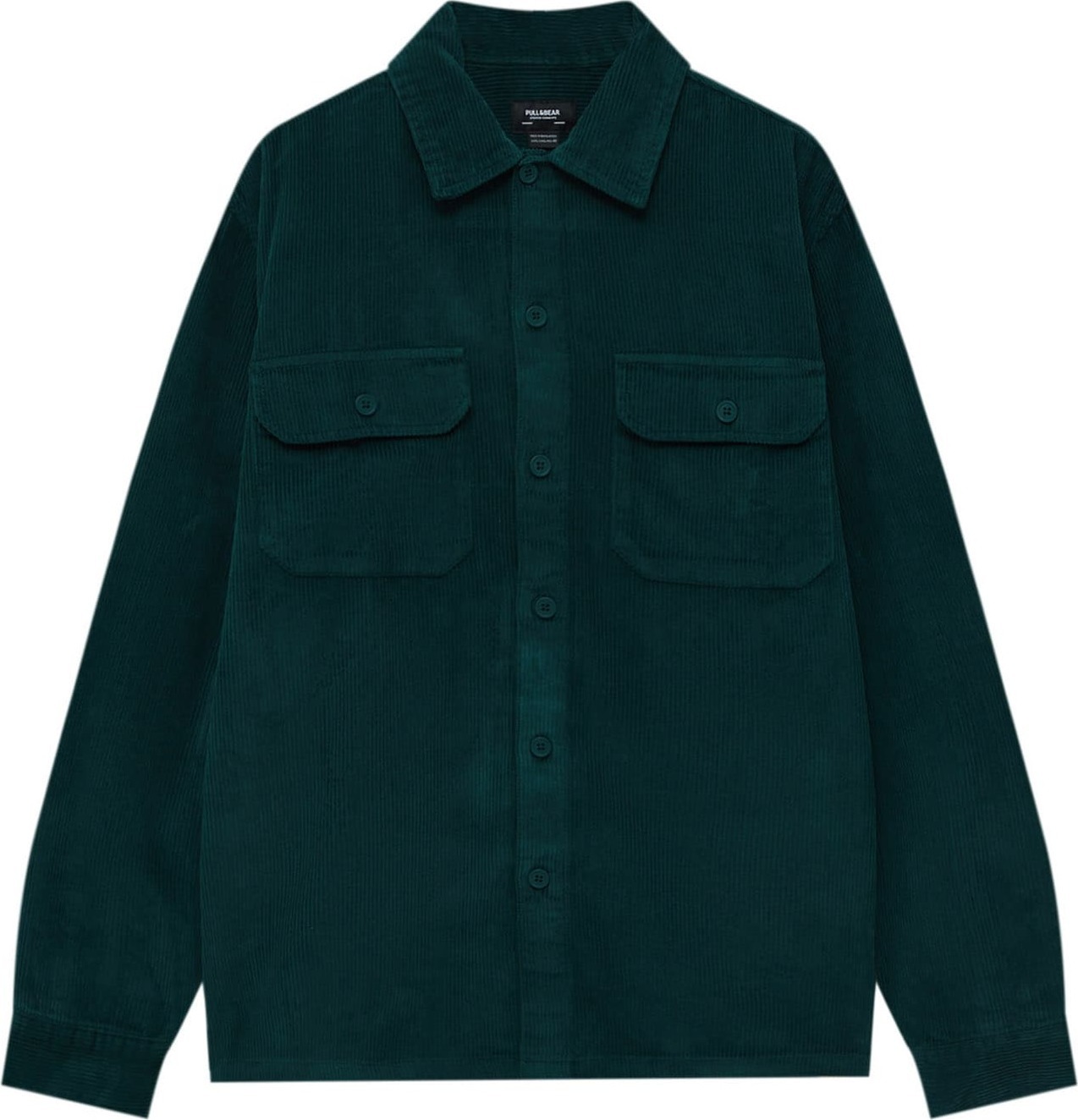 Pull&Bear Přechodná bunda tmavě zelená