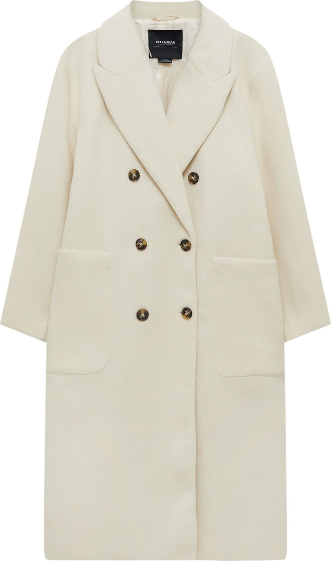 Pull&Bear Přechodný kabát krémová