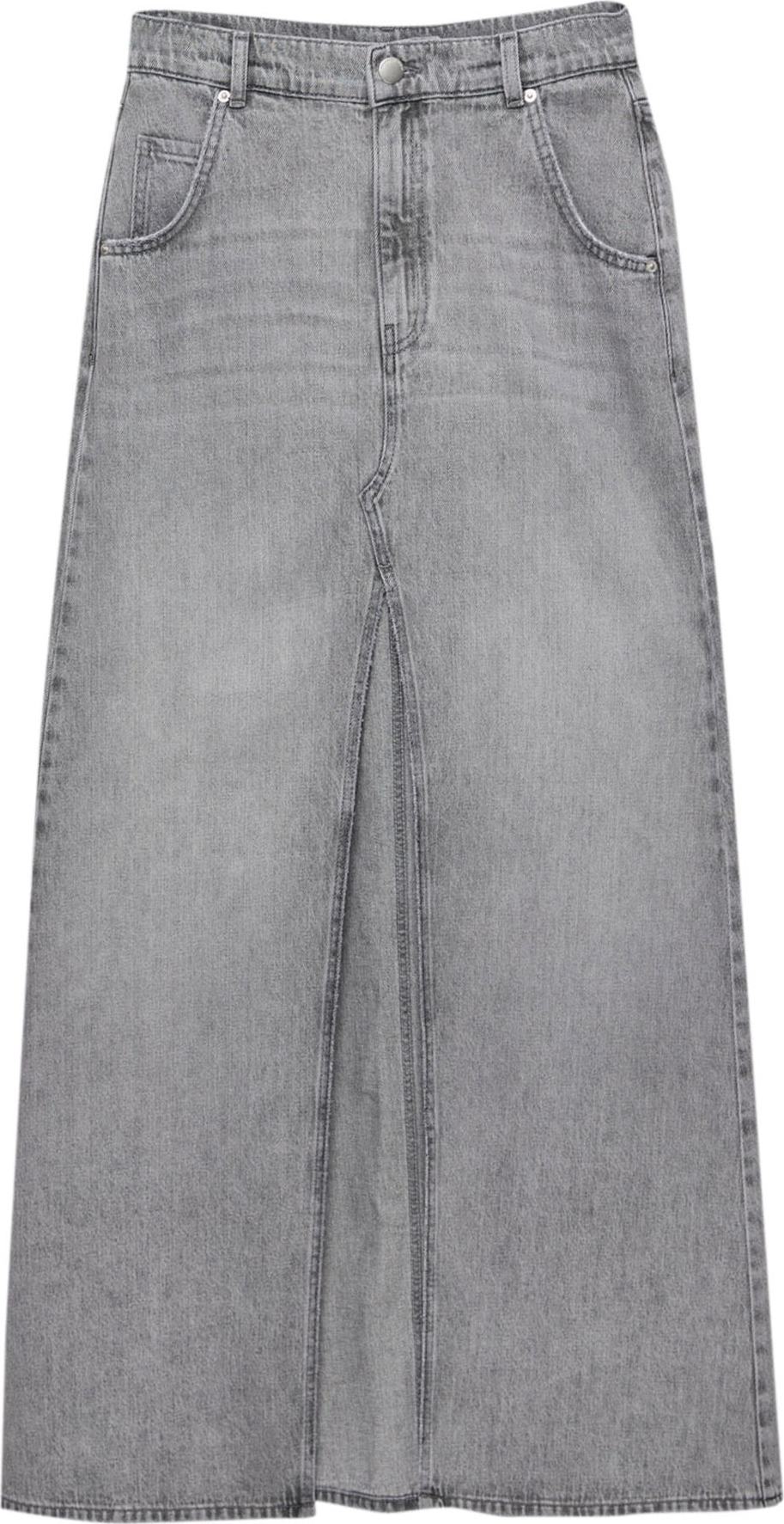 Pull&Bear Sukně šedá džínová