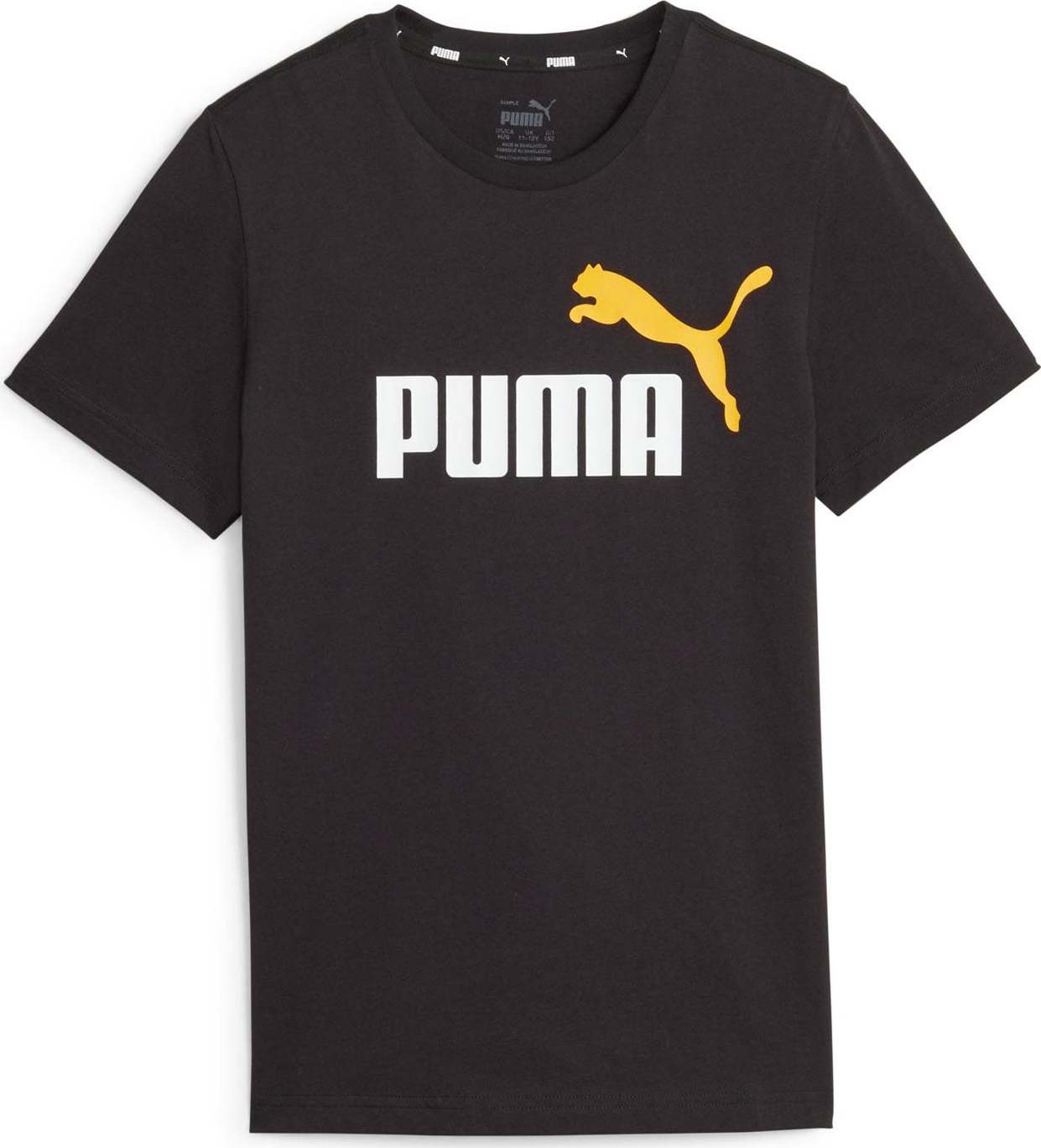 PUMA Funkční tričko šafrán / černá / bílá