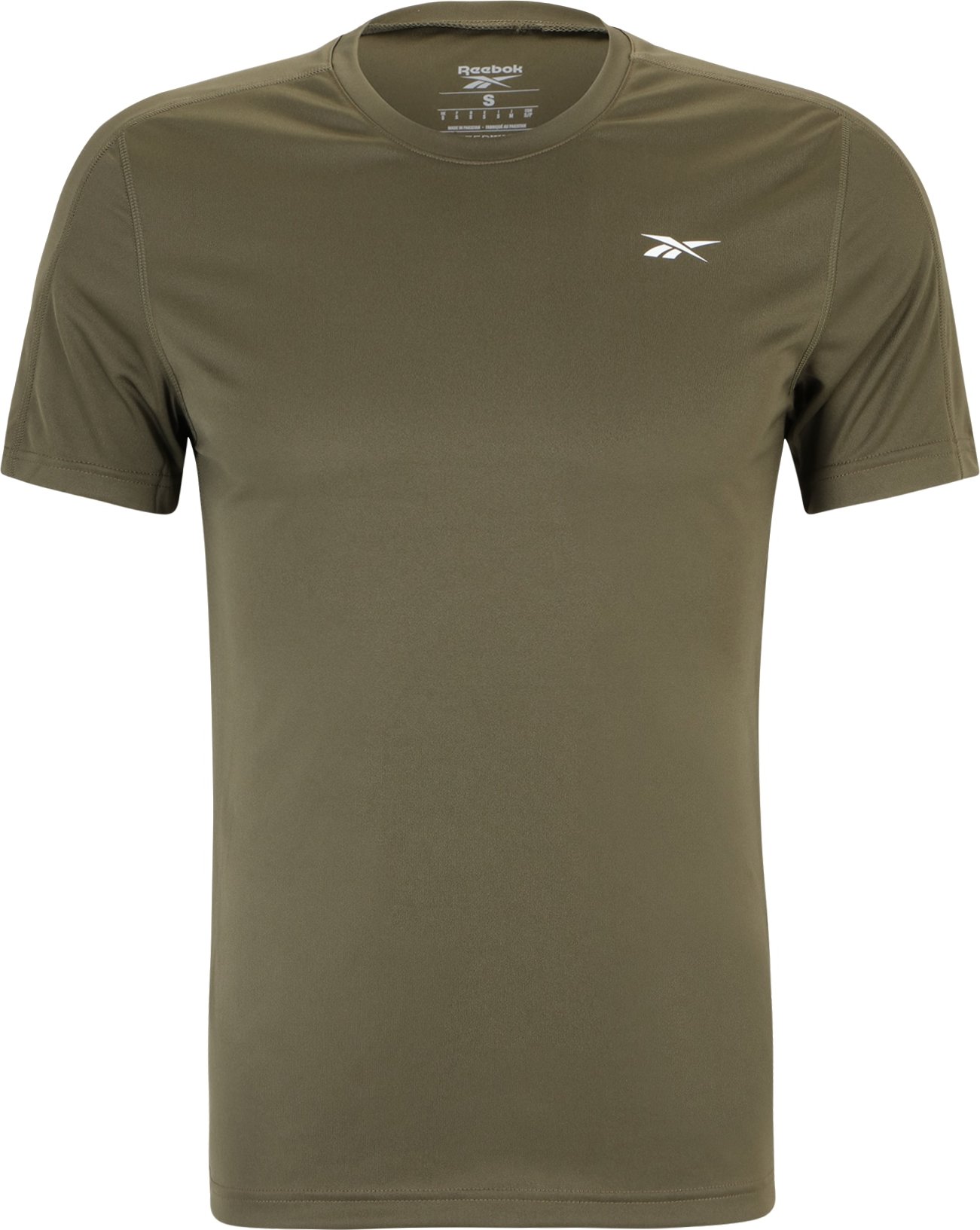 Reebok Sport Funkční tričko khaki / bílá