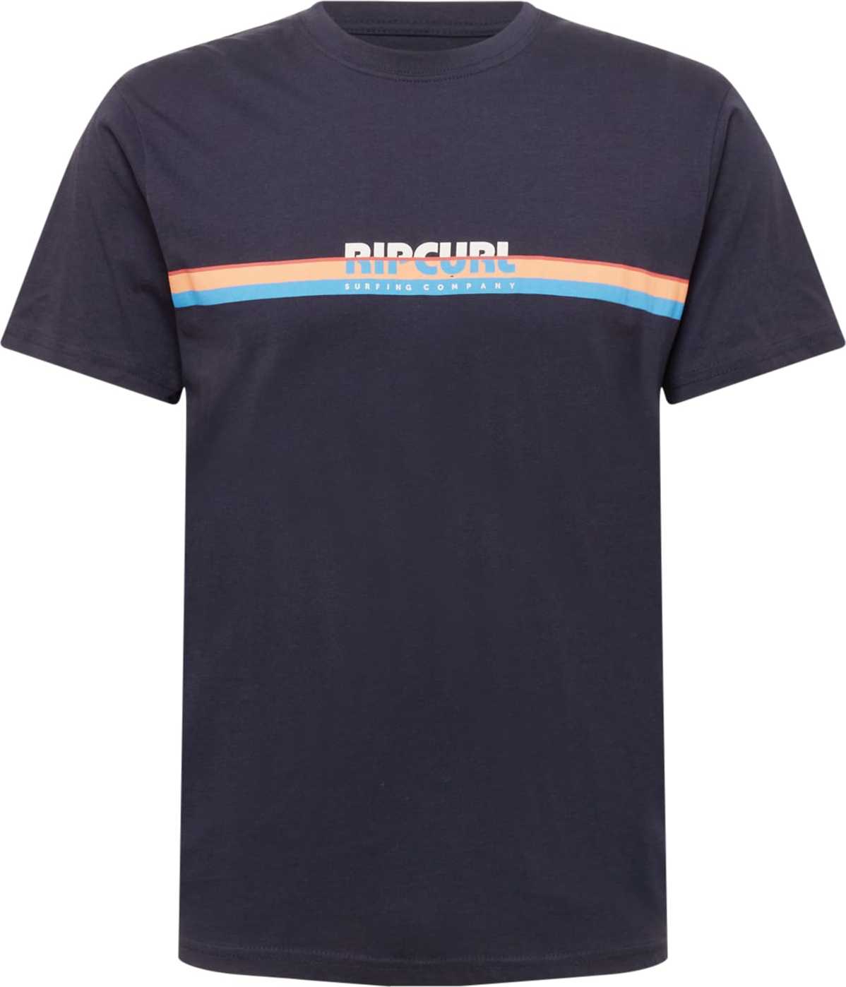 RIP CURL Funkční tričko 'Surf Revival' námořnická modř / tyrkysová / meruňková / bílá