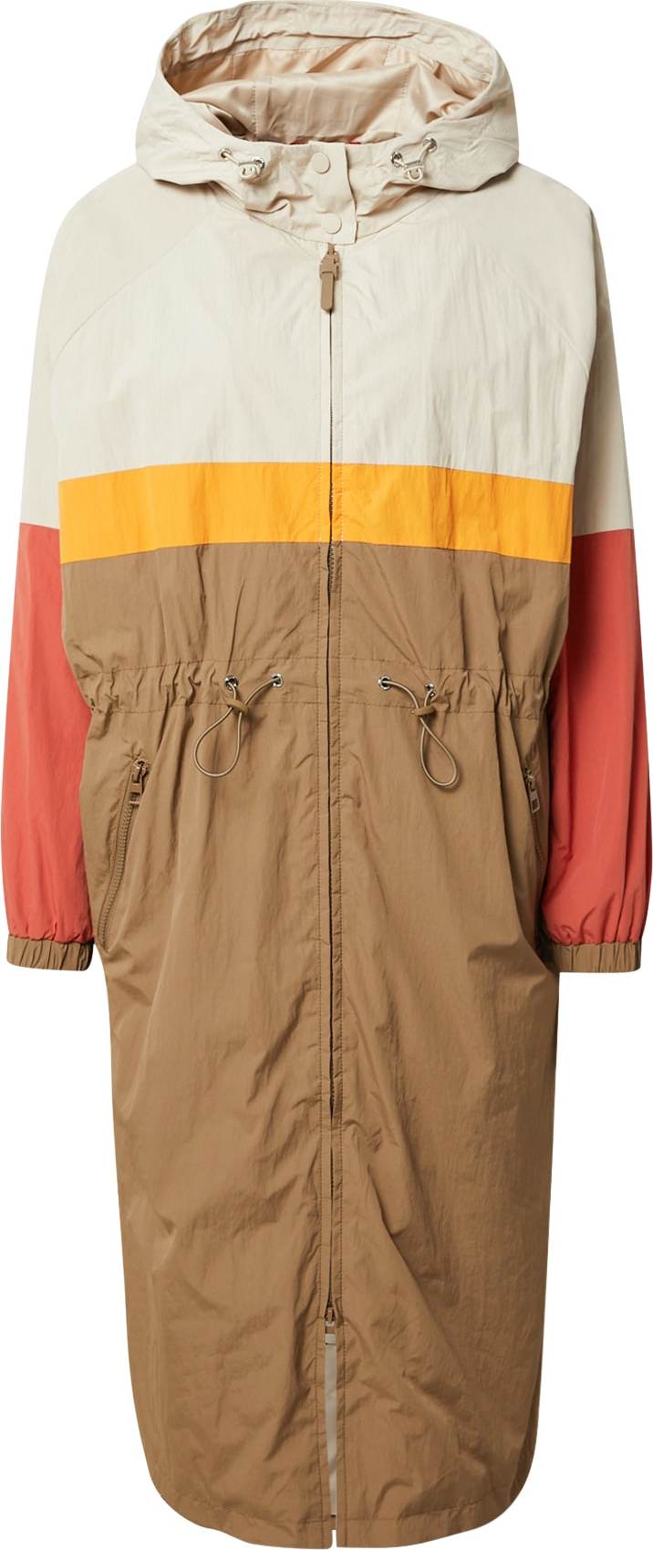 s.Oliver Přechodný kabát krémová / khaki / oranžová / rezavě červená