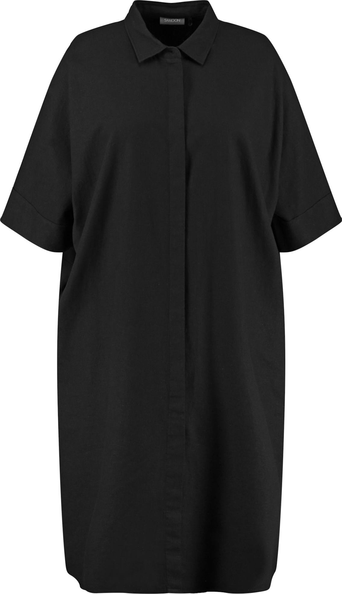 SAMOON Košilové šaty černá