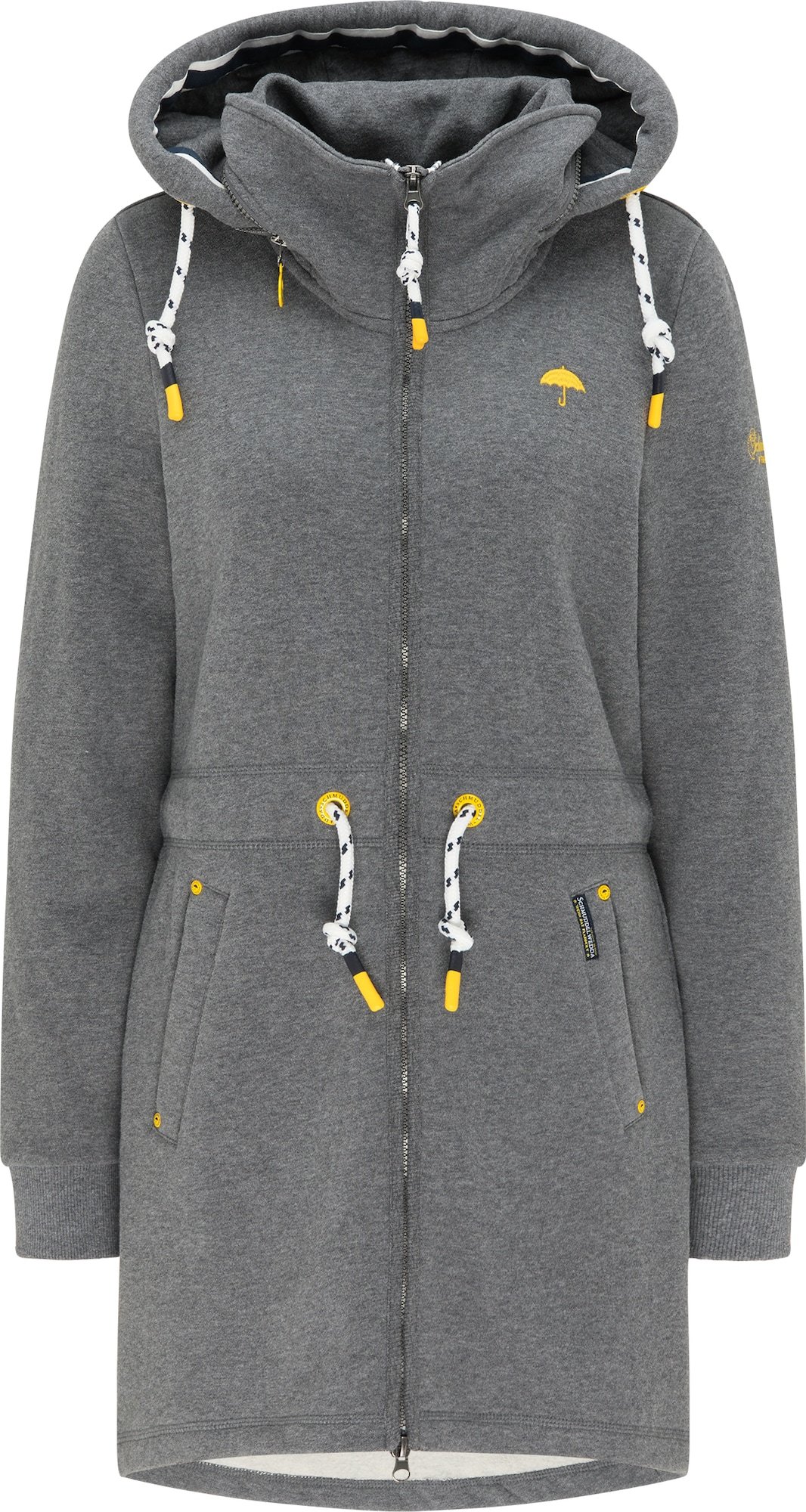 Schmuddelwedda Mikina žlutá / šedý melír / černá / bílá