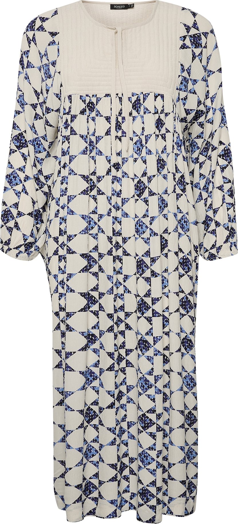 SOAKED IN LUXURY Košilové šaty 'Zarina' krémová / námořnická modř / noční modrá / světlemodrá