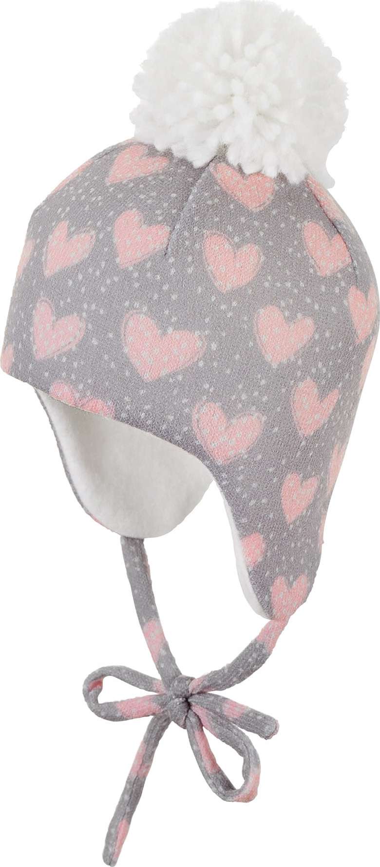 STERNTALER Čepice světle šedá / pastelově růžová