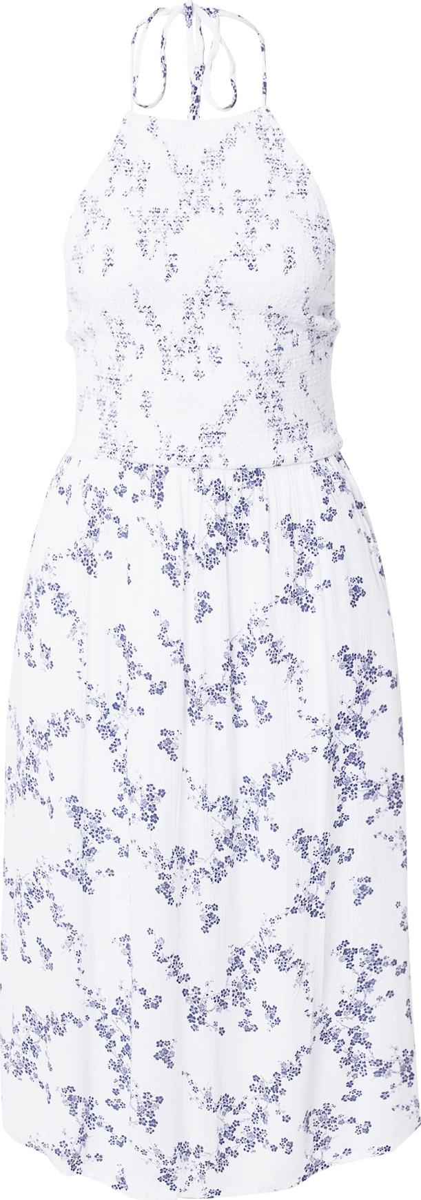 Superdry Letní šaty tmavě modrá / tmavě růžová / bílá