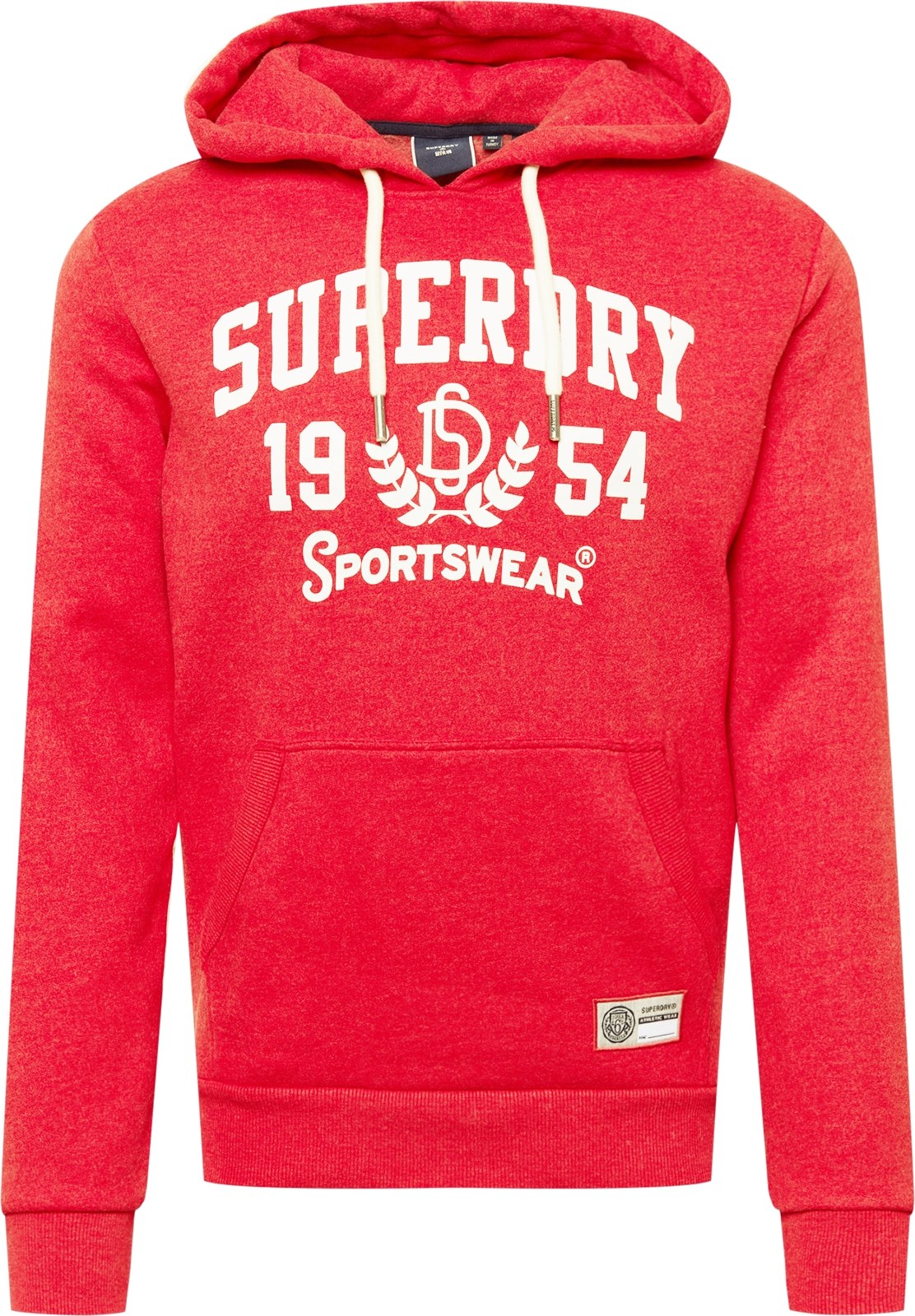 Superdry Mikina ohnivá červená / bílá