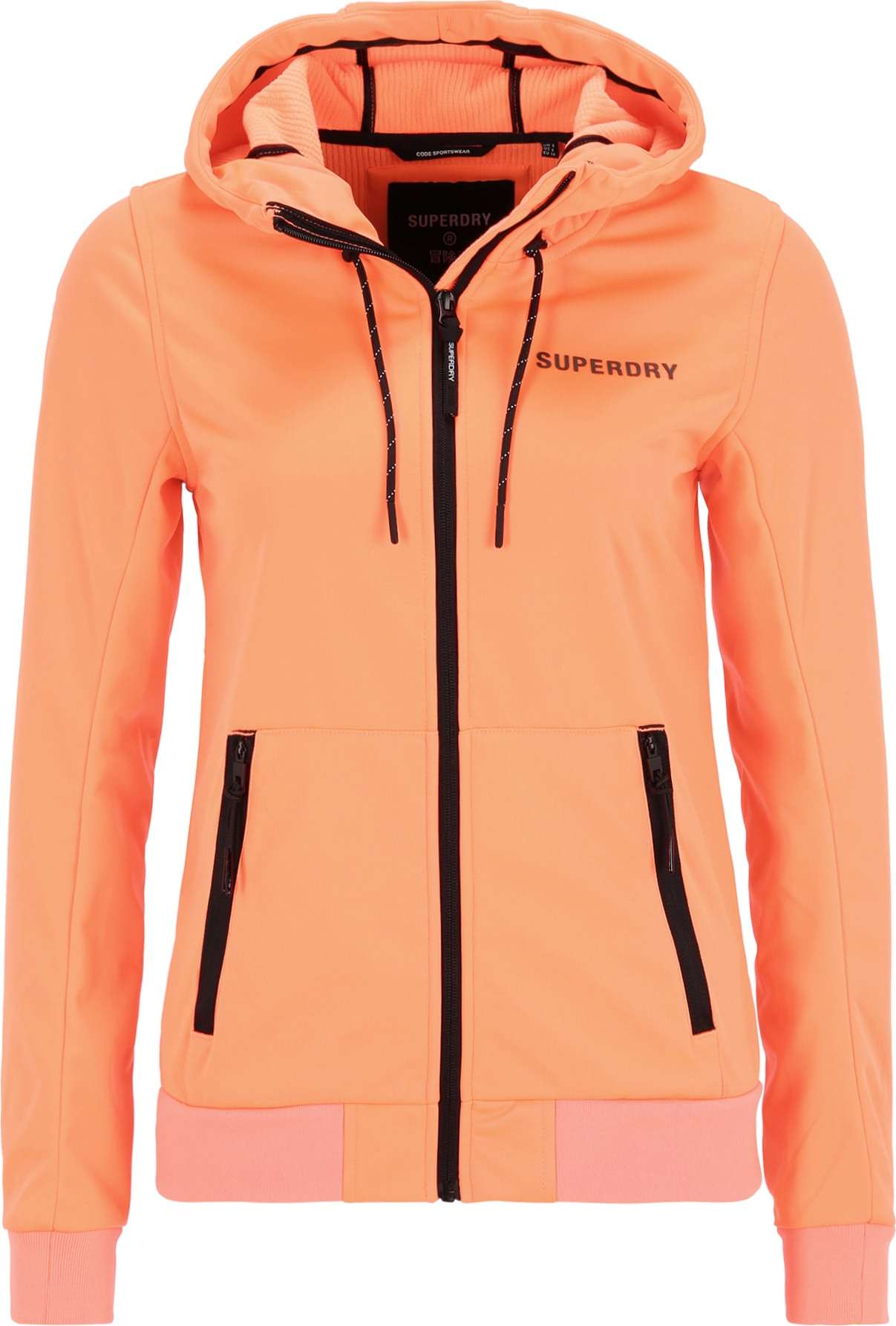 Superdry Outdoorová bunda oranžová / černá