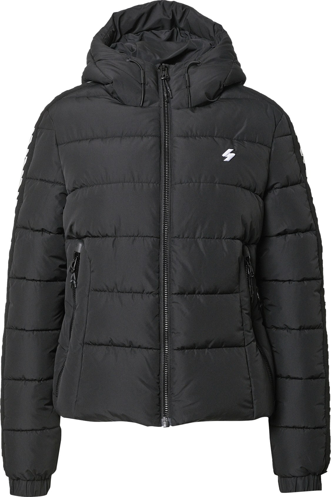 Superdry Přechodná bunda černá / bílá