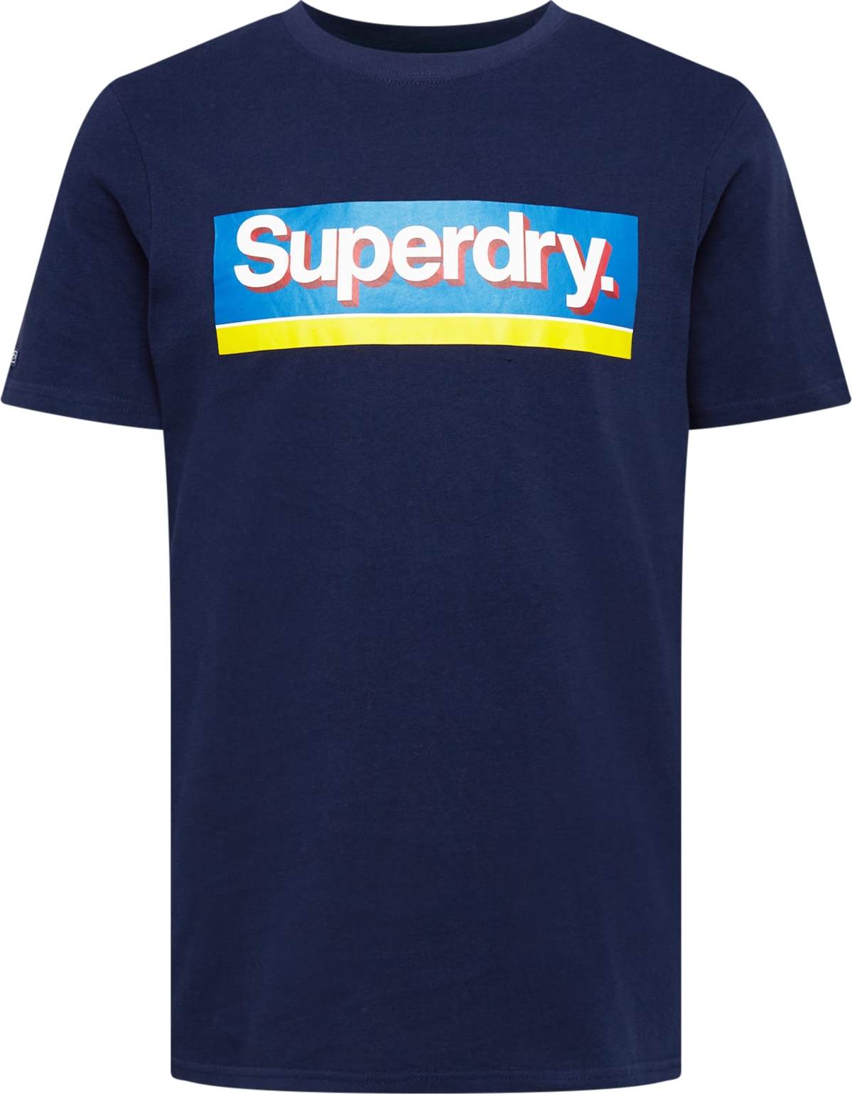 Superdry Tričko modrá / žlutá / humrová / bílá