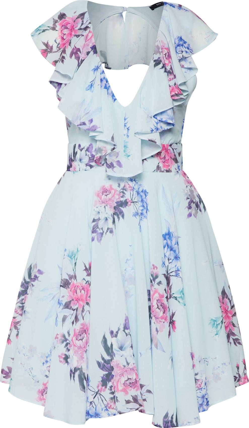 TFNC Koktejlové šaty světlemodrá