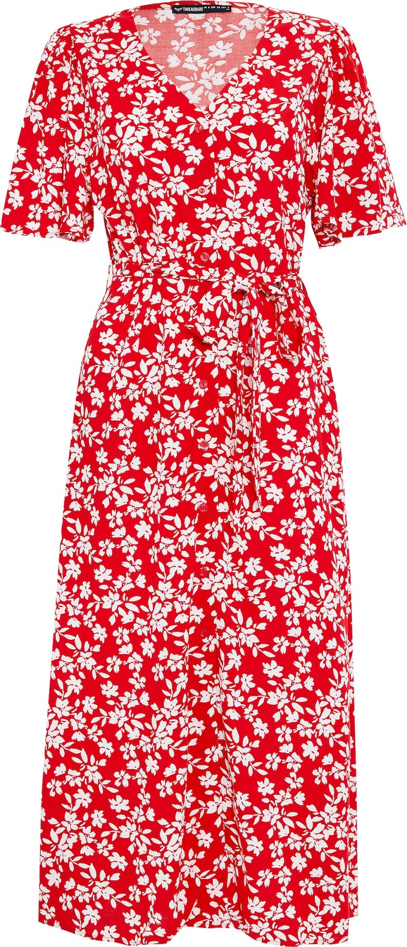Threadbare Košilové šaty 'Fruit' červená / bílá