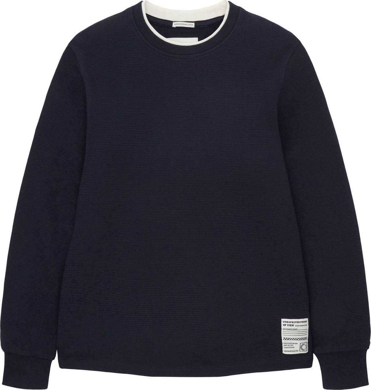 TOM TAILOR Mikina námořnická modř / bílá