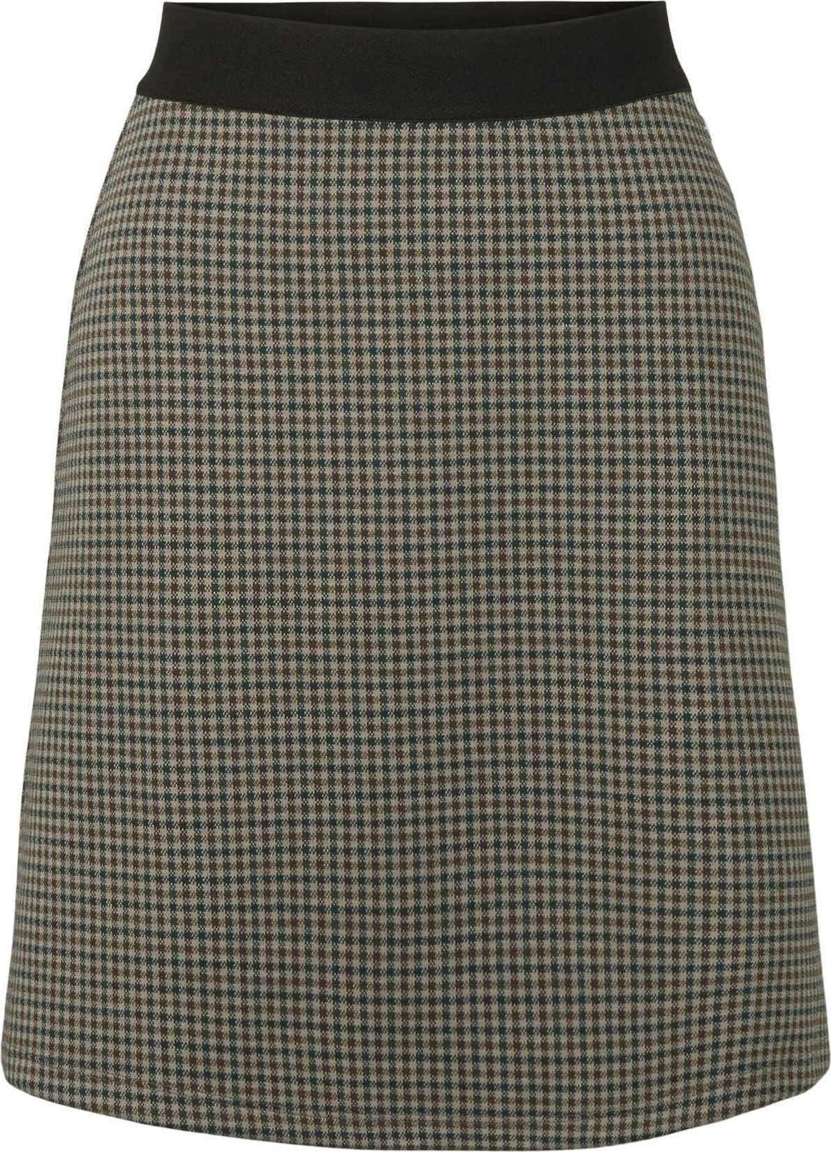 TOM TAILOR Sukně hnědá / šedá / černá