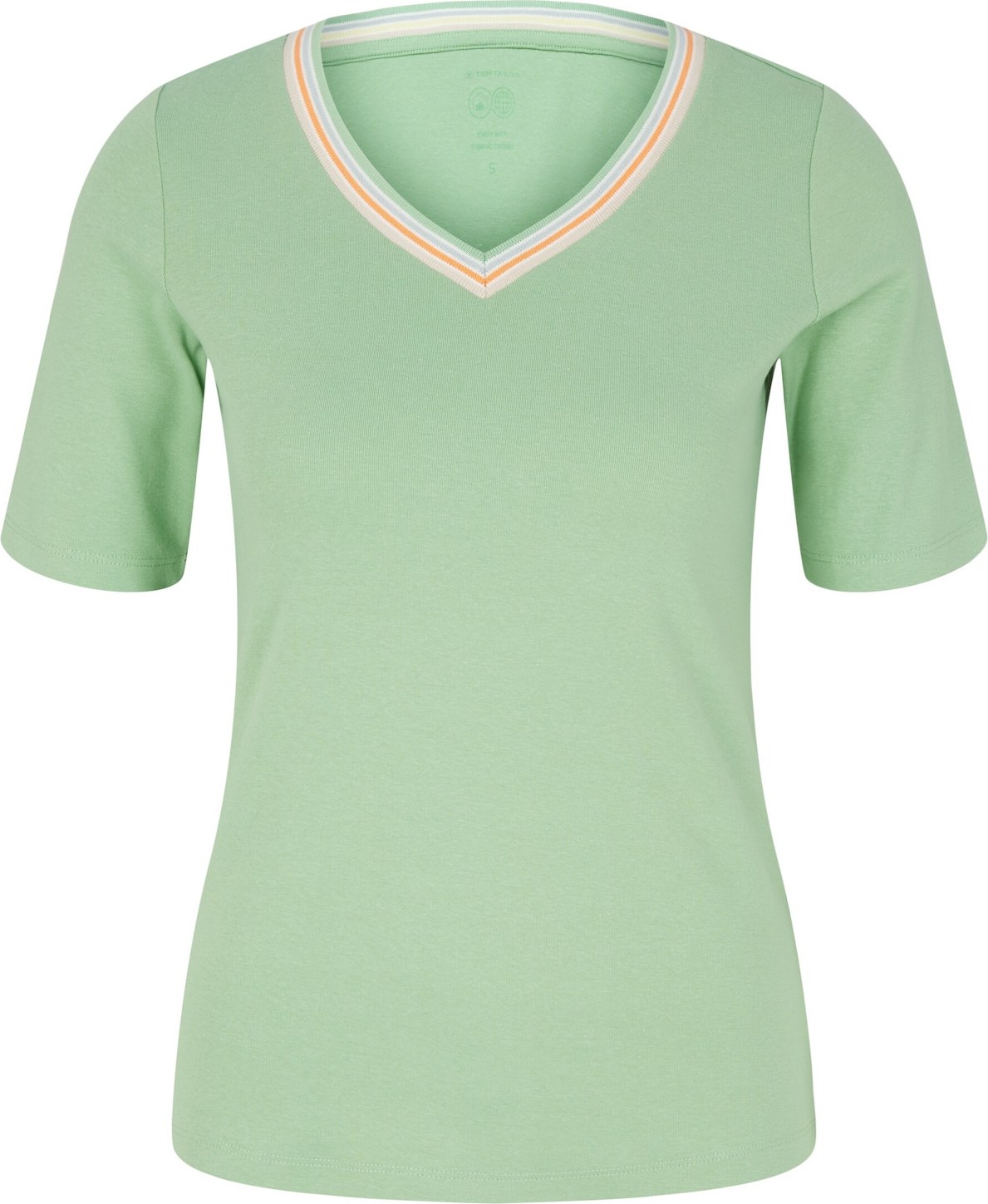 TOM TAILOR Tričko béžová / světlemodrá / mátová / pastelově oranžová