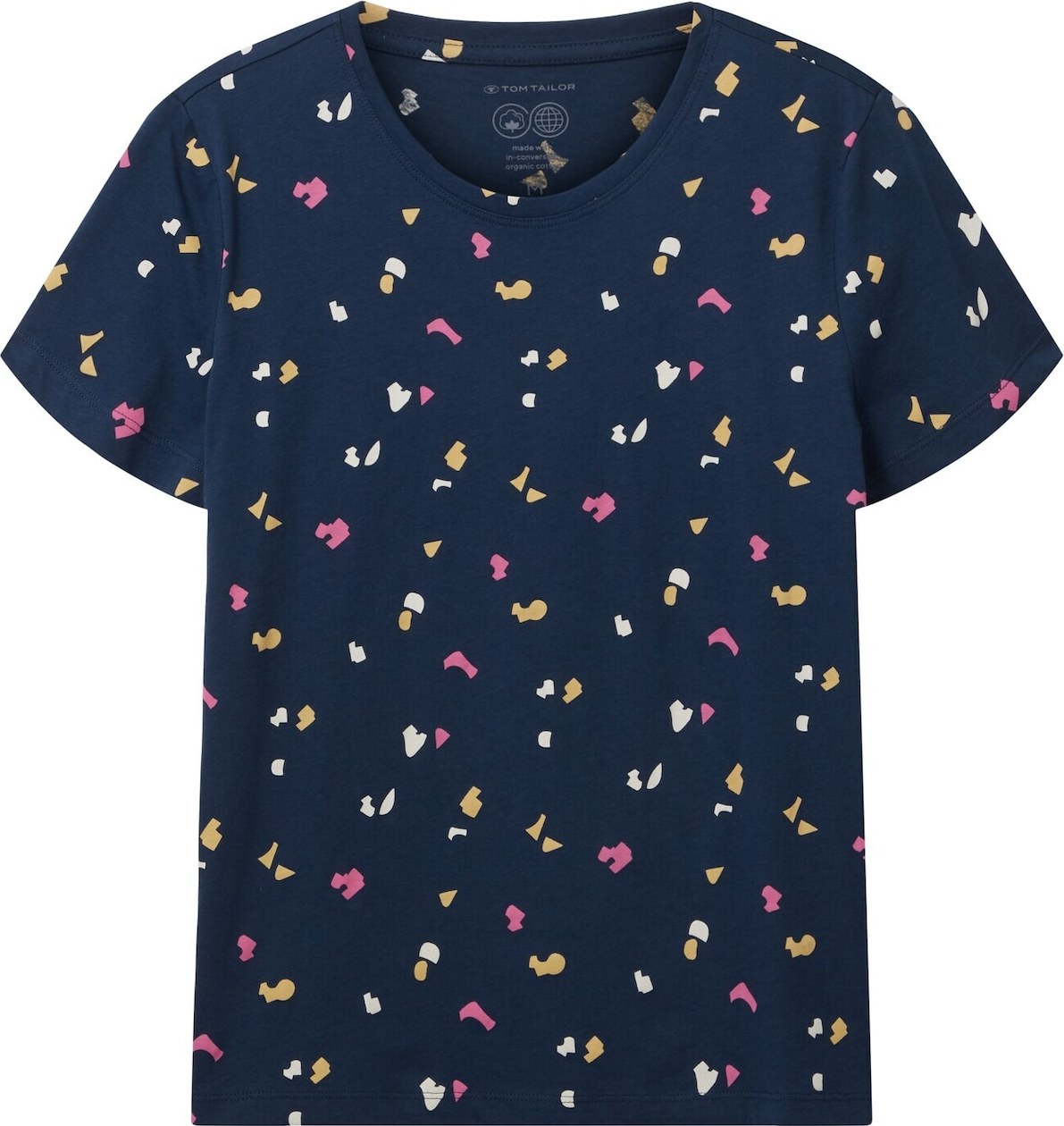 TOM TAILOR Tričko námořnická modř / světle žlutá / pink / bílá