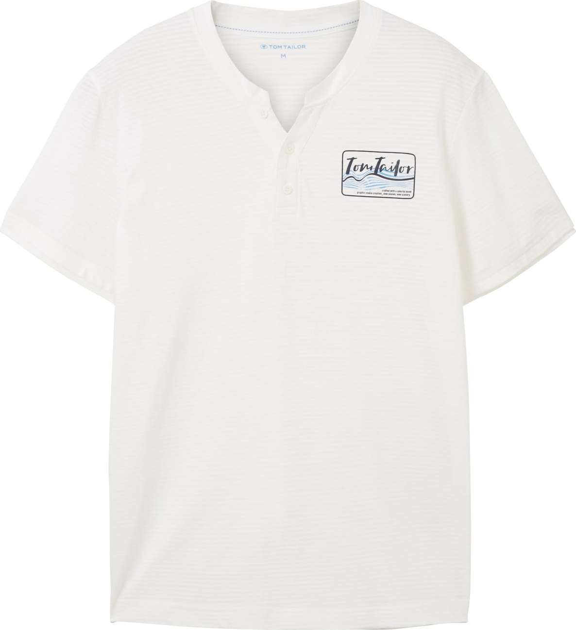 TOM TAILOR Tričko noční modrá / světlemodrá / offwhite