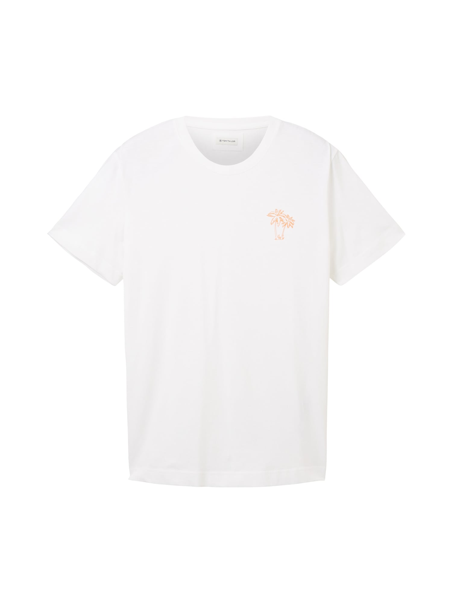 TOM TAILOR Tričko oranžová / bílá