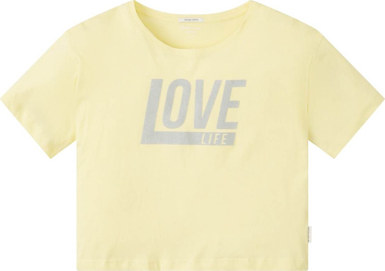 TOM TAILOR Tričko žlutá / šedá